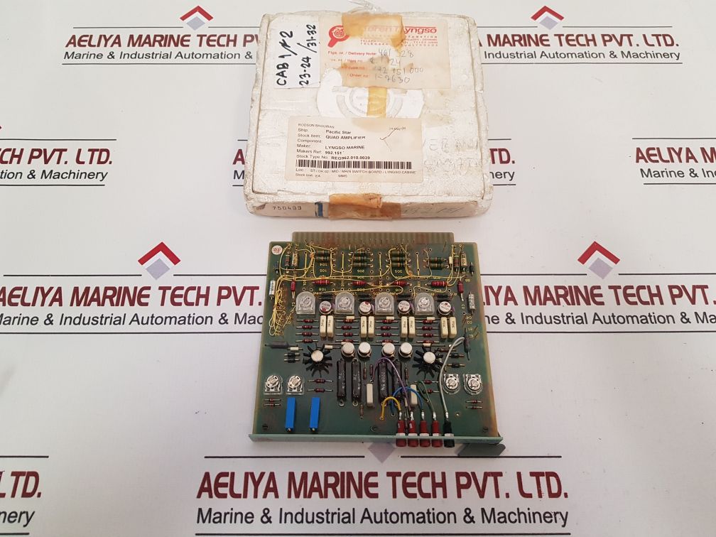 Soren T.Lyngso 992.151 Quadruple Amplifier Pcb Card Reg962.010.0039