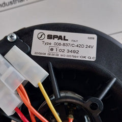 Spal 008-b37/C-42D 24V Defogging For Small Cab Window Fan
