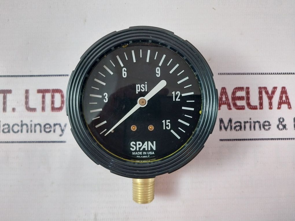 Span 0-15 Psi Pressure Gauge 02-1485-t