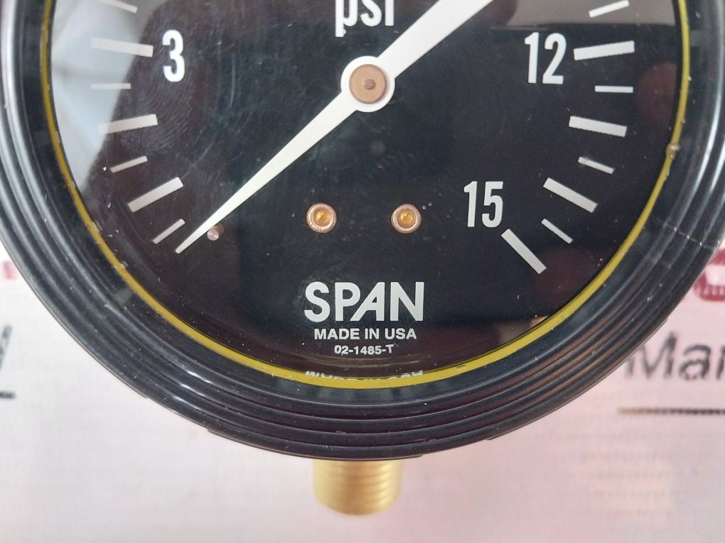 Span 0-15 Psi Pressure Gauge 02-1485-t