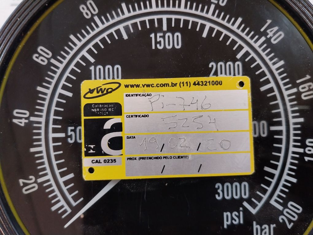 Span 0-3000 Psi Pressure Gauge 0-200 Bar