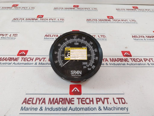 Span 0-3000 Psi Pressure Gauge 0-200 Bar