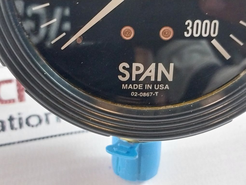 Span 02-0867-t Pressure Gauge 0-3000 Psi