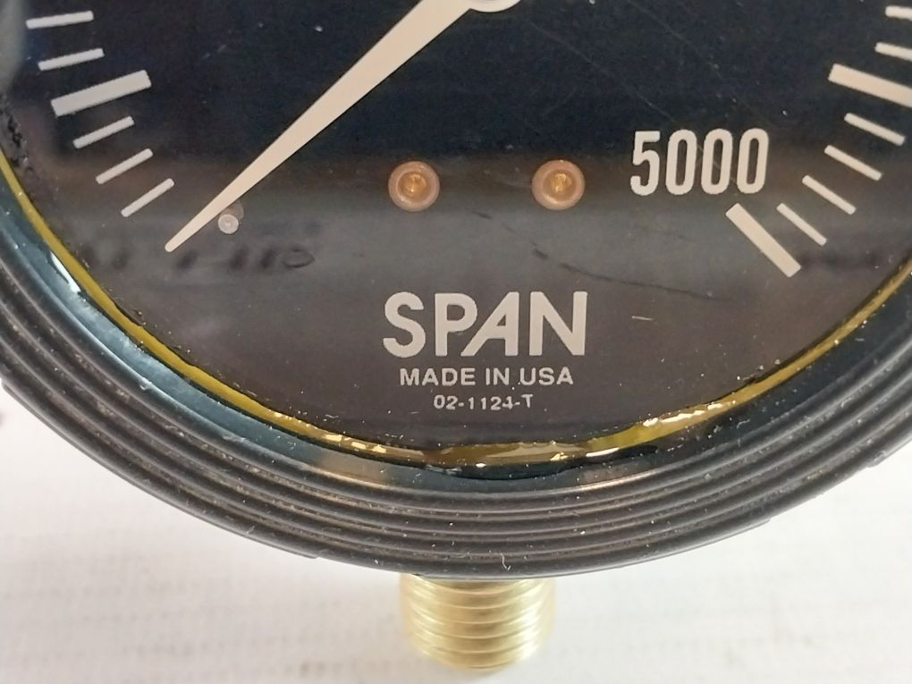 Span 02-1124-t Pressure Gauge 0-5000 Psi 3A