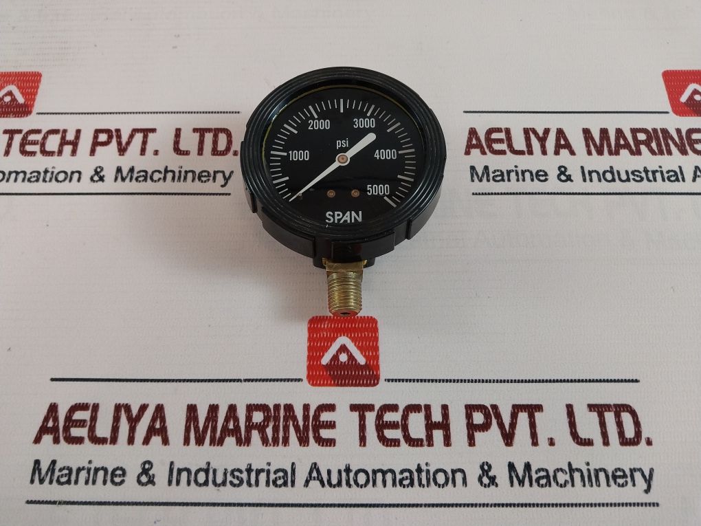 Span 02-1124-t Pressure Gauge 0-5000 Psi 3A