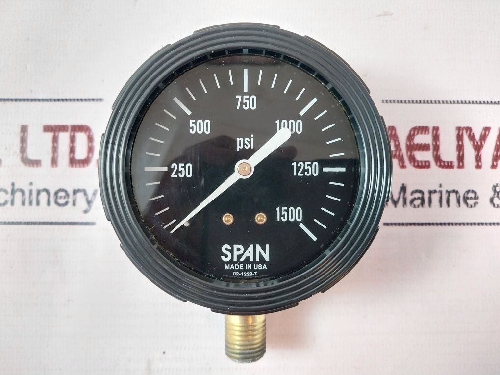 Span 02-1229-t Pressure Gauge 0-1500 Psi