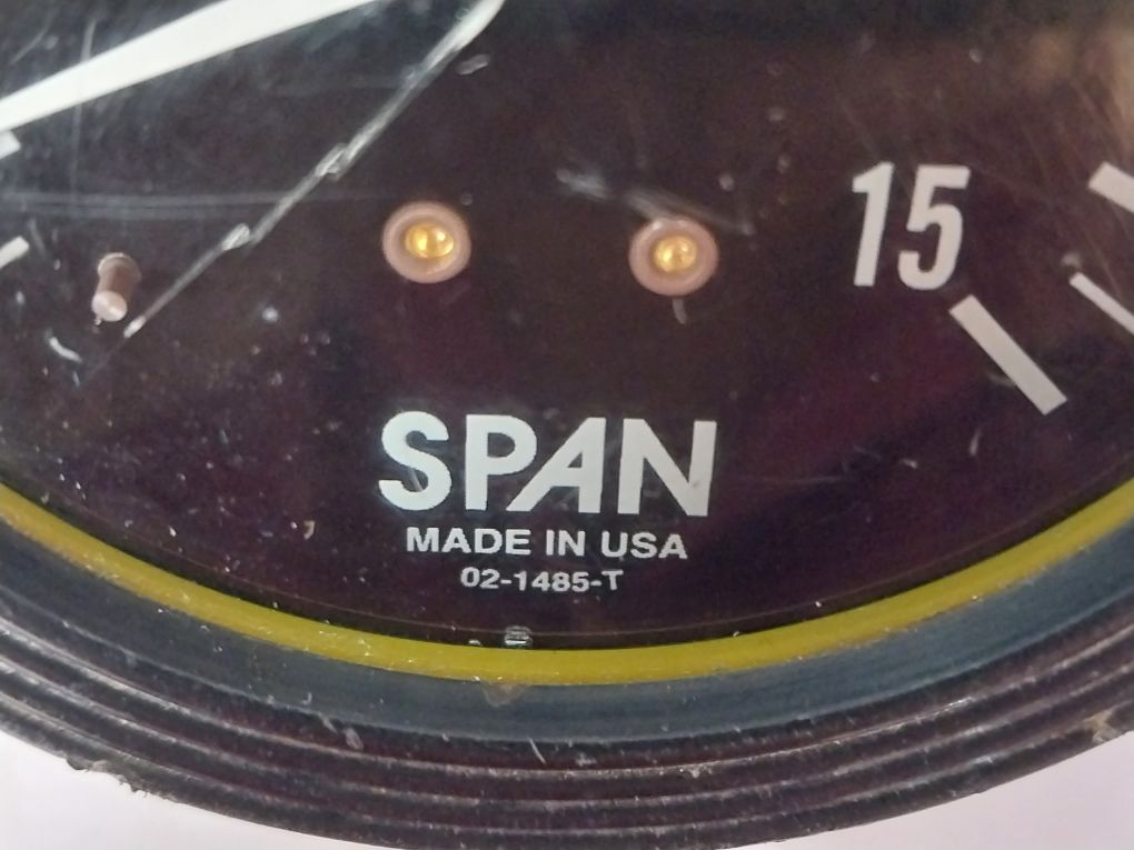 Span 02-1485-t Pressure Gauge 0-15 Psi