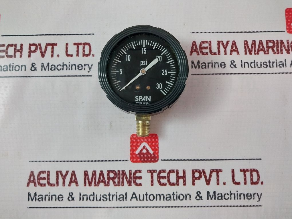 Span 02-1608-t Pressure Gauge 0-30 Psi