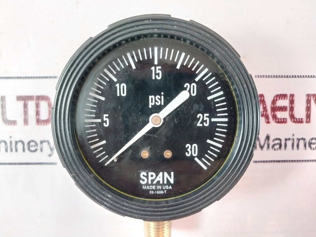 Span 02-1608-t Pressure Gauge 0-30 Psi