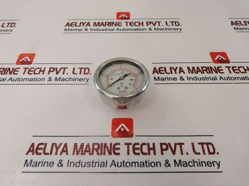 Span 2848 Liquid Filled Pressure Gauge 0-230 Psi