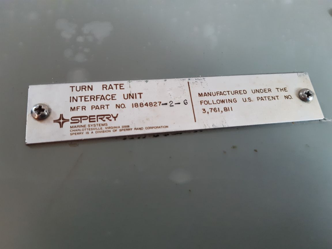 Sperry marine 1884827-2-g turn rate interface unit