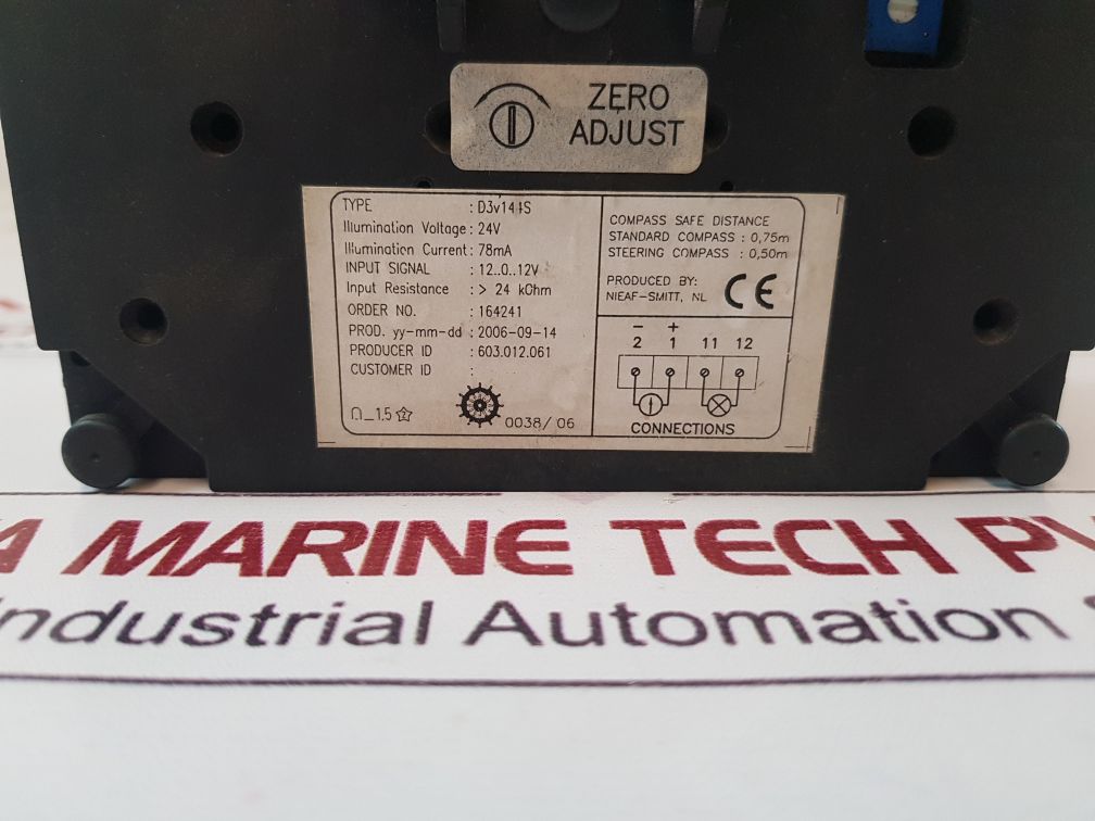 Sperry Marine D3V144S Rudder Angle Indicator Eltroma