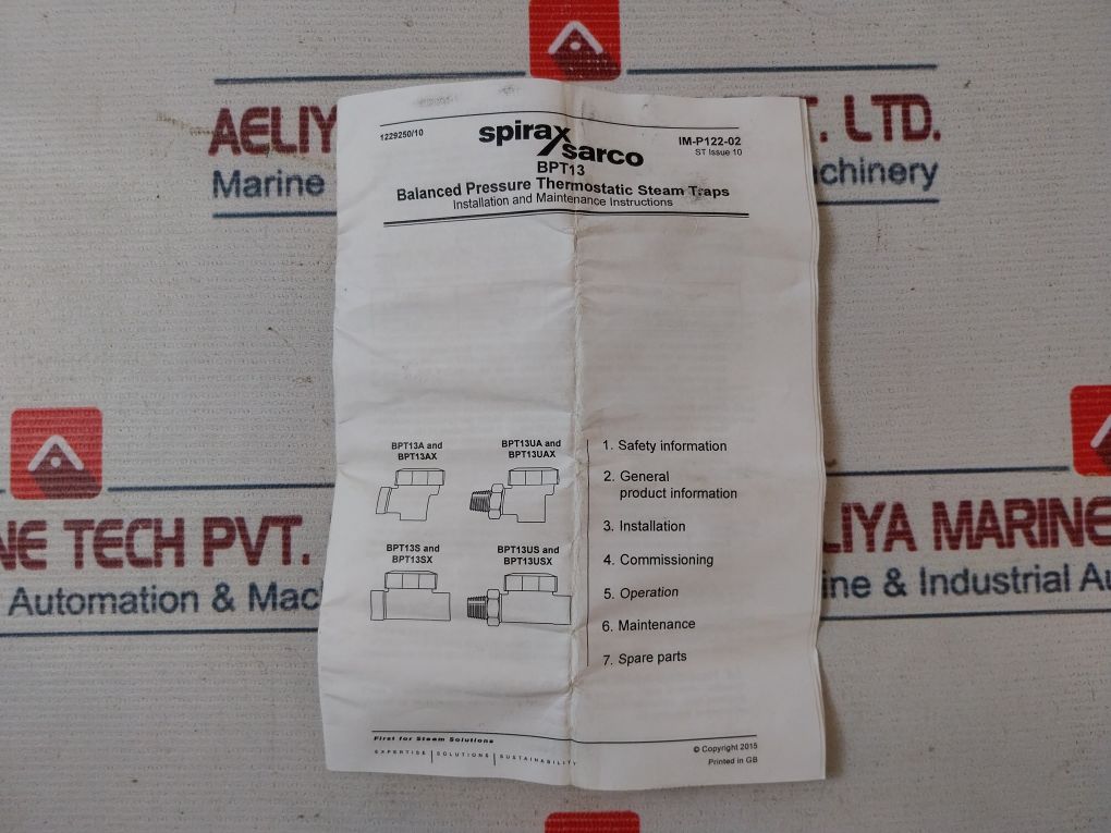 Spirax Sarco Bpt13S Pressure Thermostatic Steam Traps