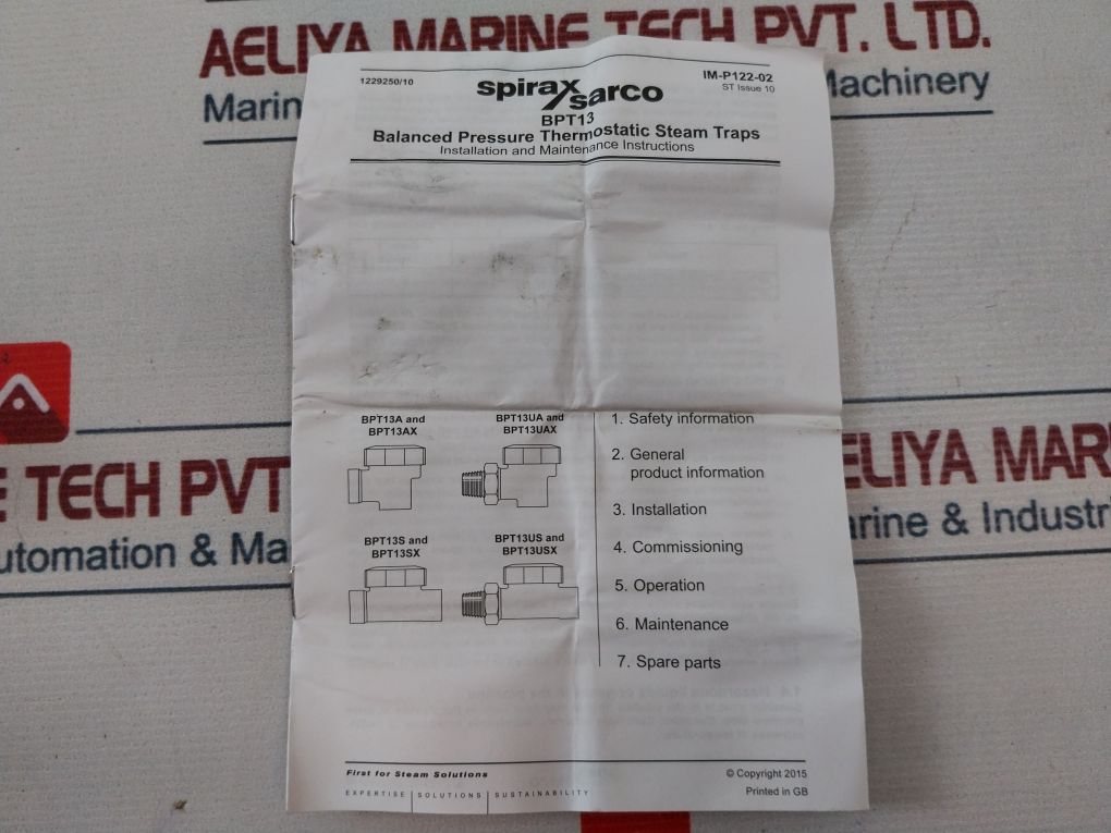 Spirax Sarco Bpt13S Thermostatic Steam Trap 