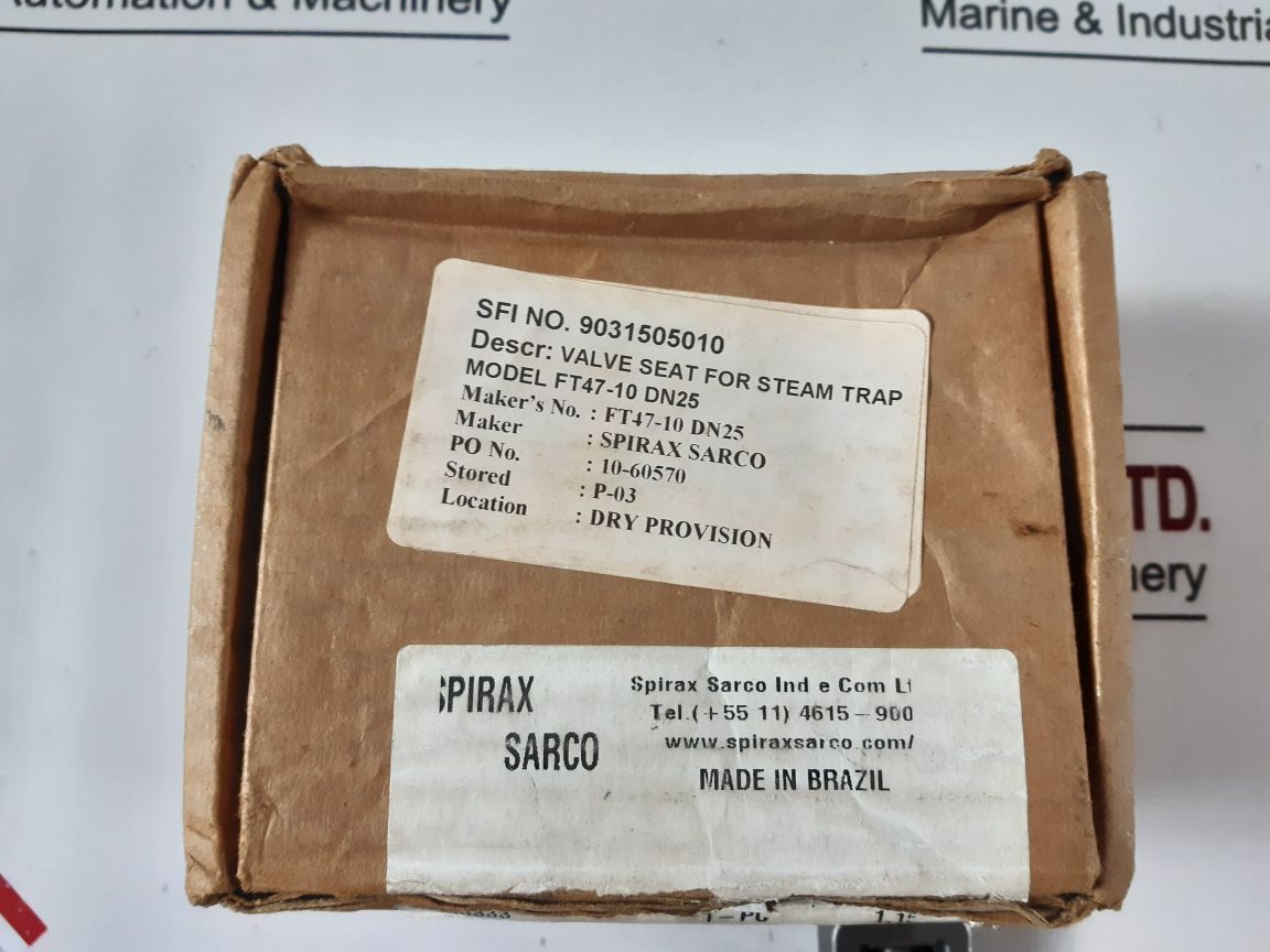 Spirax Sarco Cf8 Valve Seat For Steam Trap