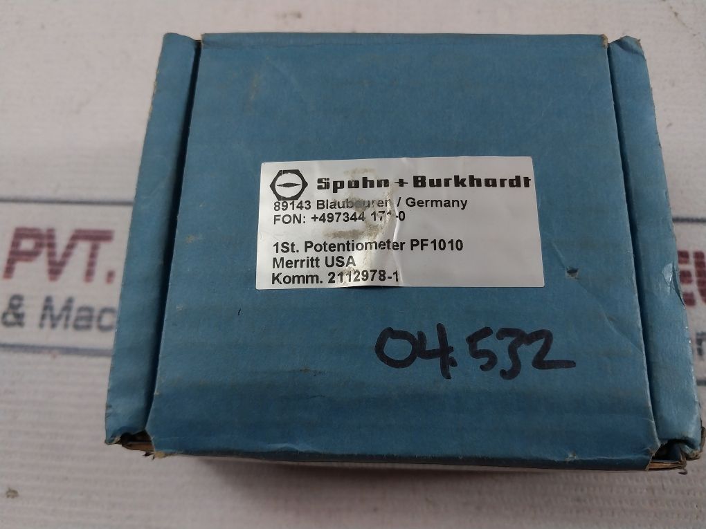 Spohn+Burkhardt An 1700Z04-064.245 Potentiometer 55°K