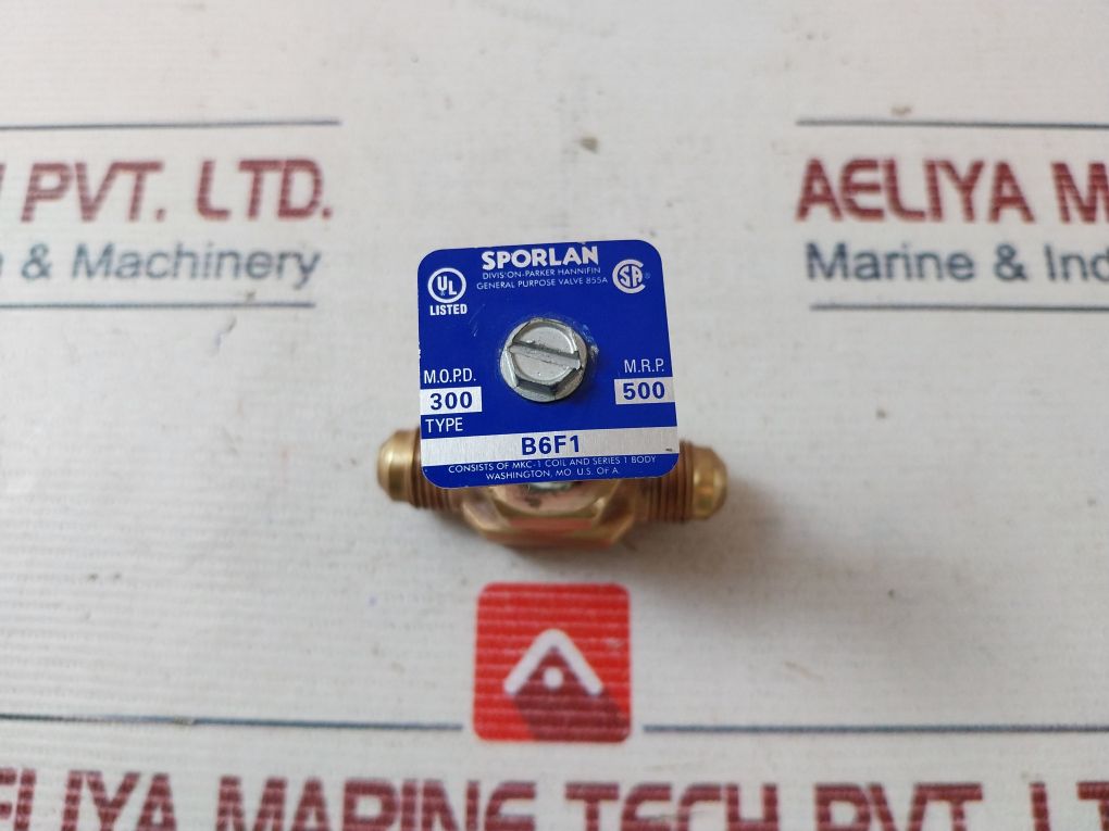 Sporlan B6F1 General Purpose Valve 855A – Aeliya Marine Tech