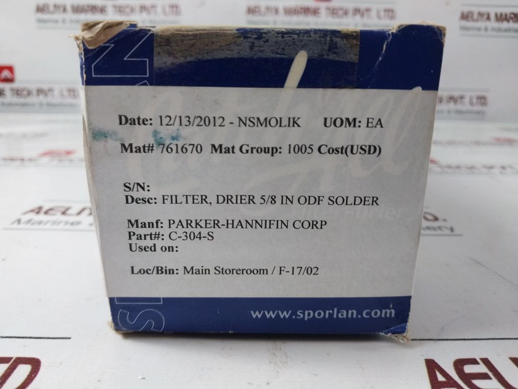 Sporlan/Parker-hannifin C-304-s Liquid Line Filter Drier