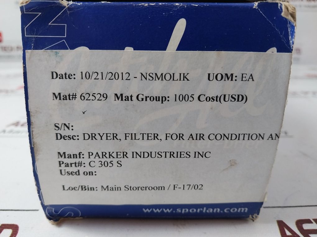 Sporlan/Parker C-305-s Filter Drier