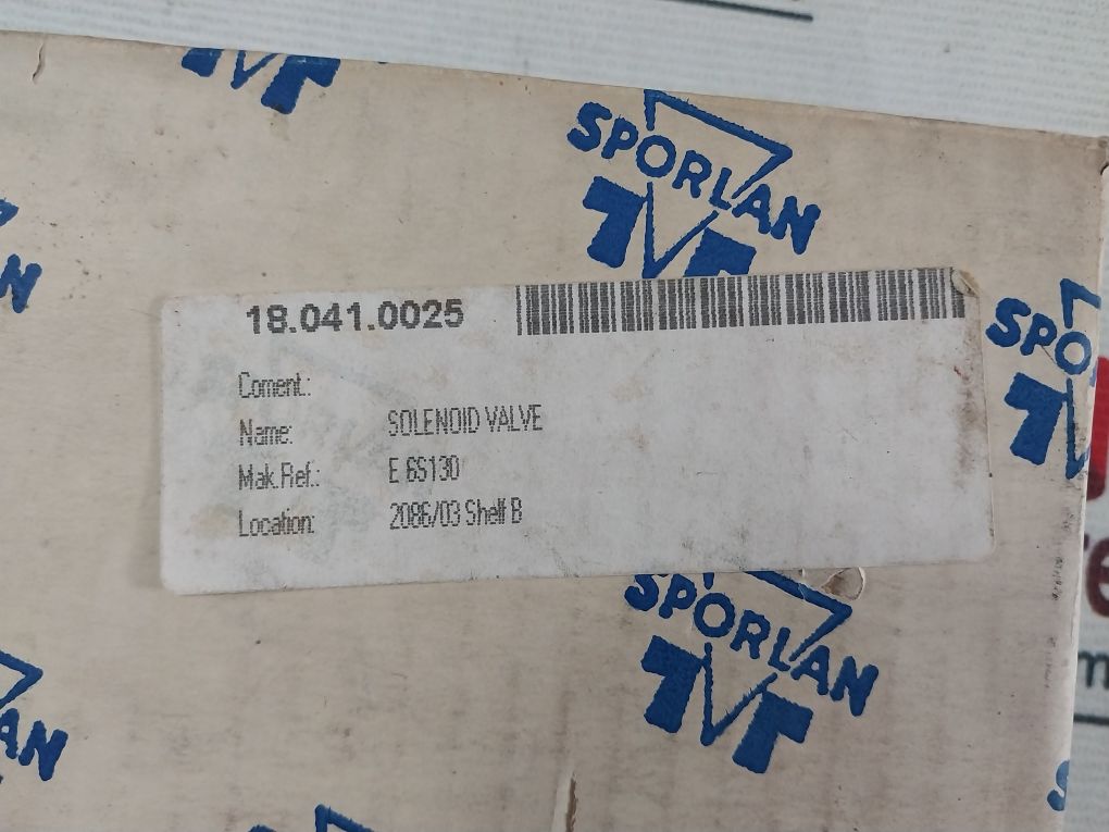 Sporlan E6S130 3/8” Odf Solder Solenoid Valve 300Psi