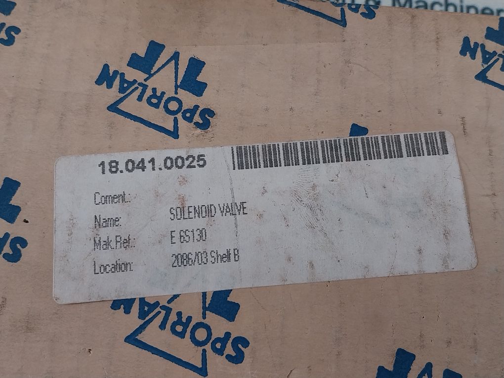 Sporlan E6S130 Solenoid Valve 18.041.0025