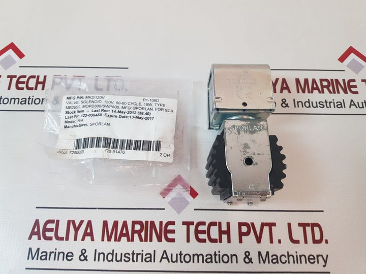 Sporlan Mkc-2 Solenoid Coil Kit 120V, 15W
