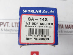 Sporlan Sa-14S See-all Moisture & Liquid Indicator 1/2 Odf Solder