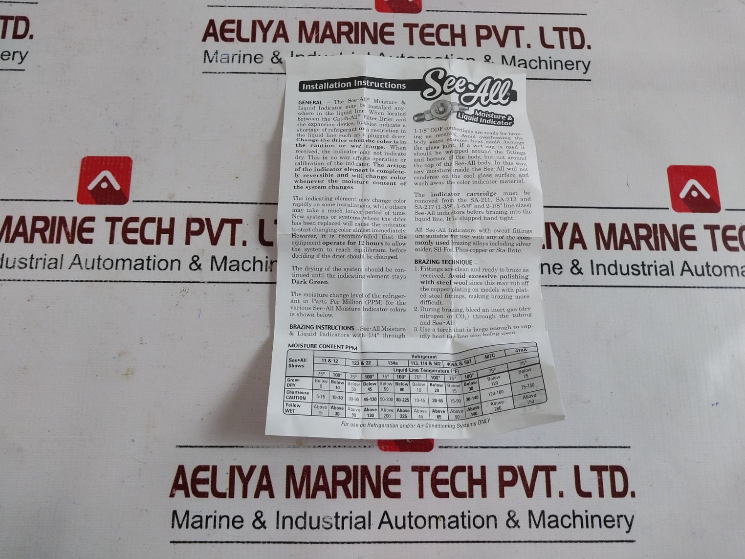 Sporlan Sa-15S Moisture & Liquid Indicator 5/8 Odf Solder Dry 2410 Wet