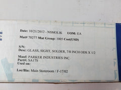 Sporlan Sa-17S Moisture & Liquid Indicator 7/8 Odf Solder 700507