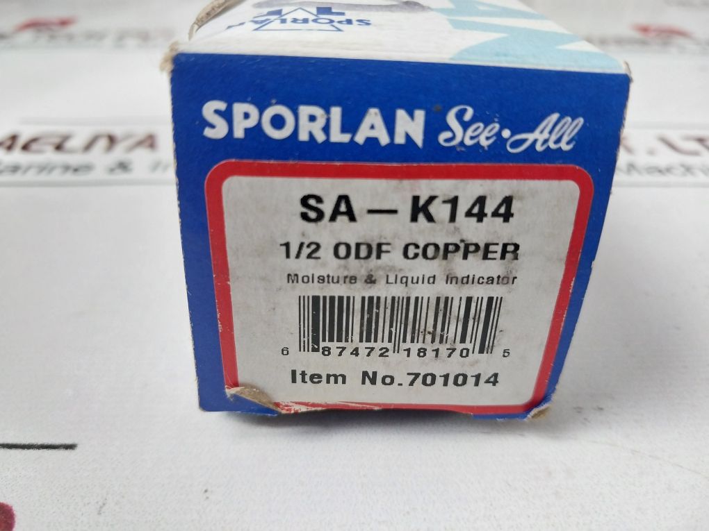 Sporlan Sa-k144 1/2'odf Copper Moisture & Liquid Indicator