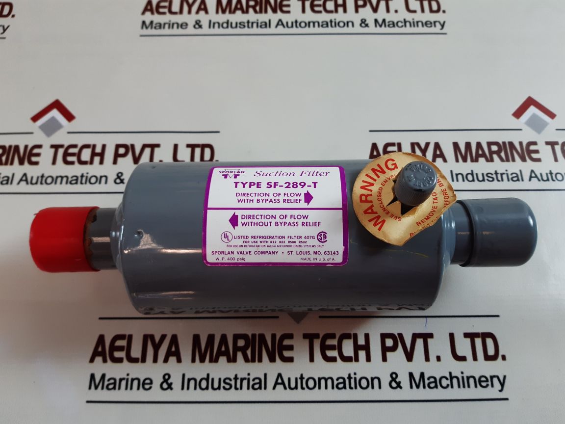 Sporlan sf-289-t suction filter