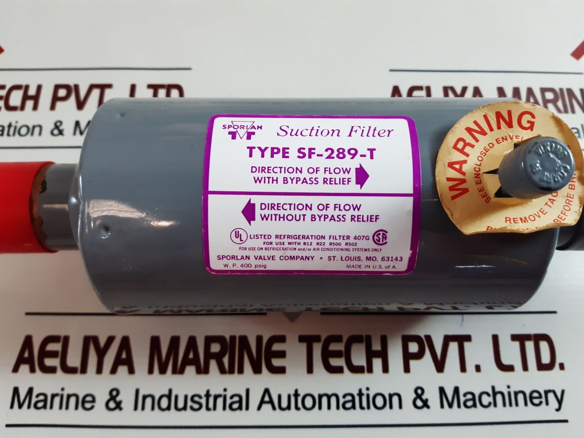 Sporlan sf-289-t suction filter