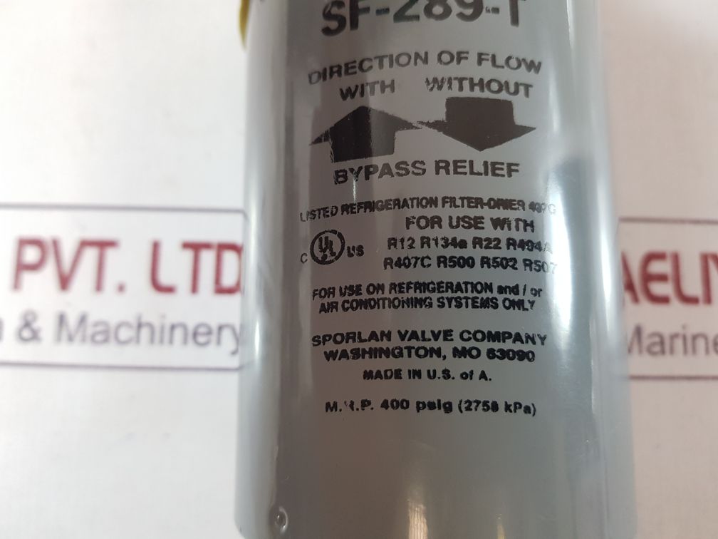 Sporlan sf-289-t suction filter