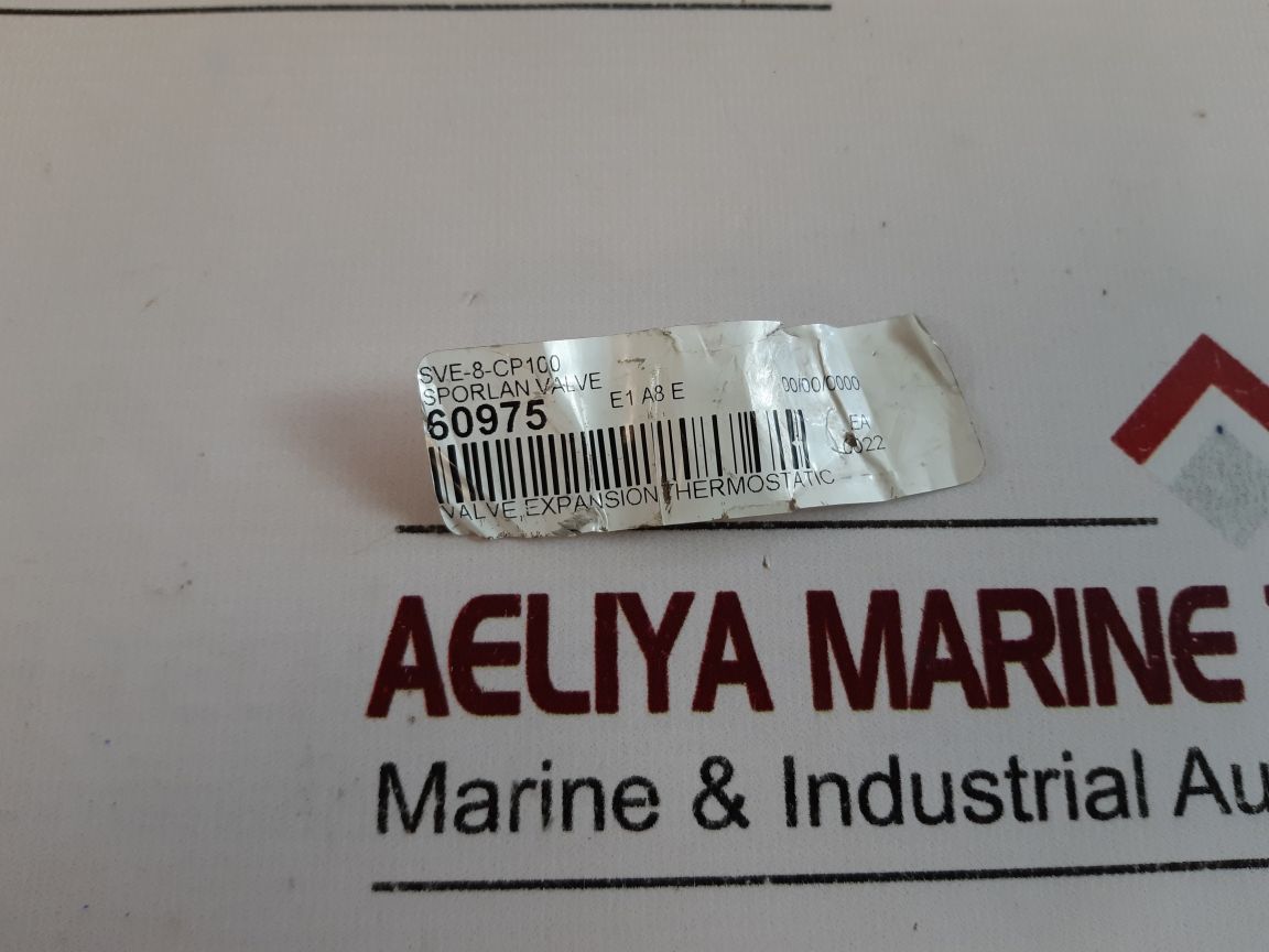 Sporlan Sve-8-cp100 Thermostatic Expansion Valve