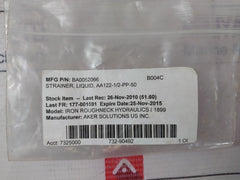Spraying Systems Aa122-1/2-pp-50 Aker Solutions Line Strainer