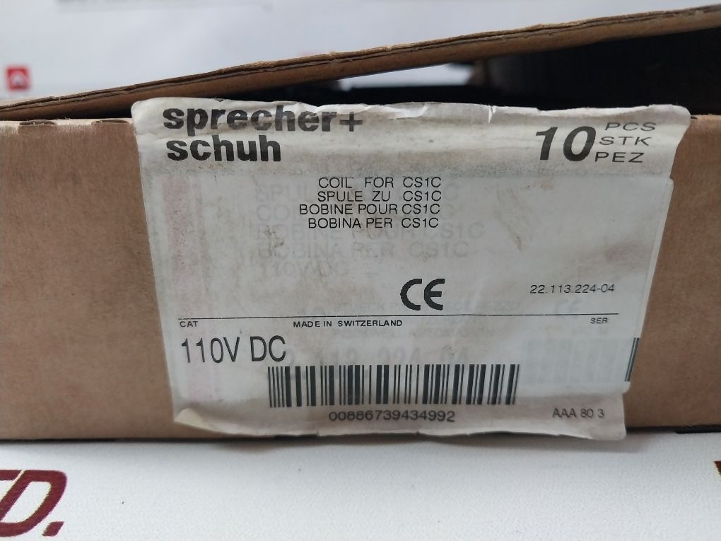 Sprecher+Schuh 22.113.224-04 Coil 110V Dc 