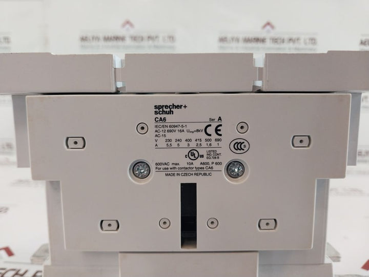 Sprecher+Schuh Ca6-115-11-480 Electrical Contactor