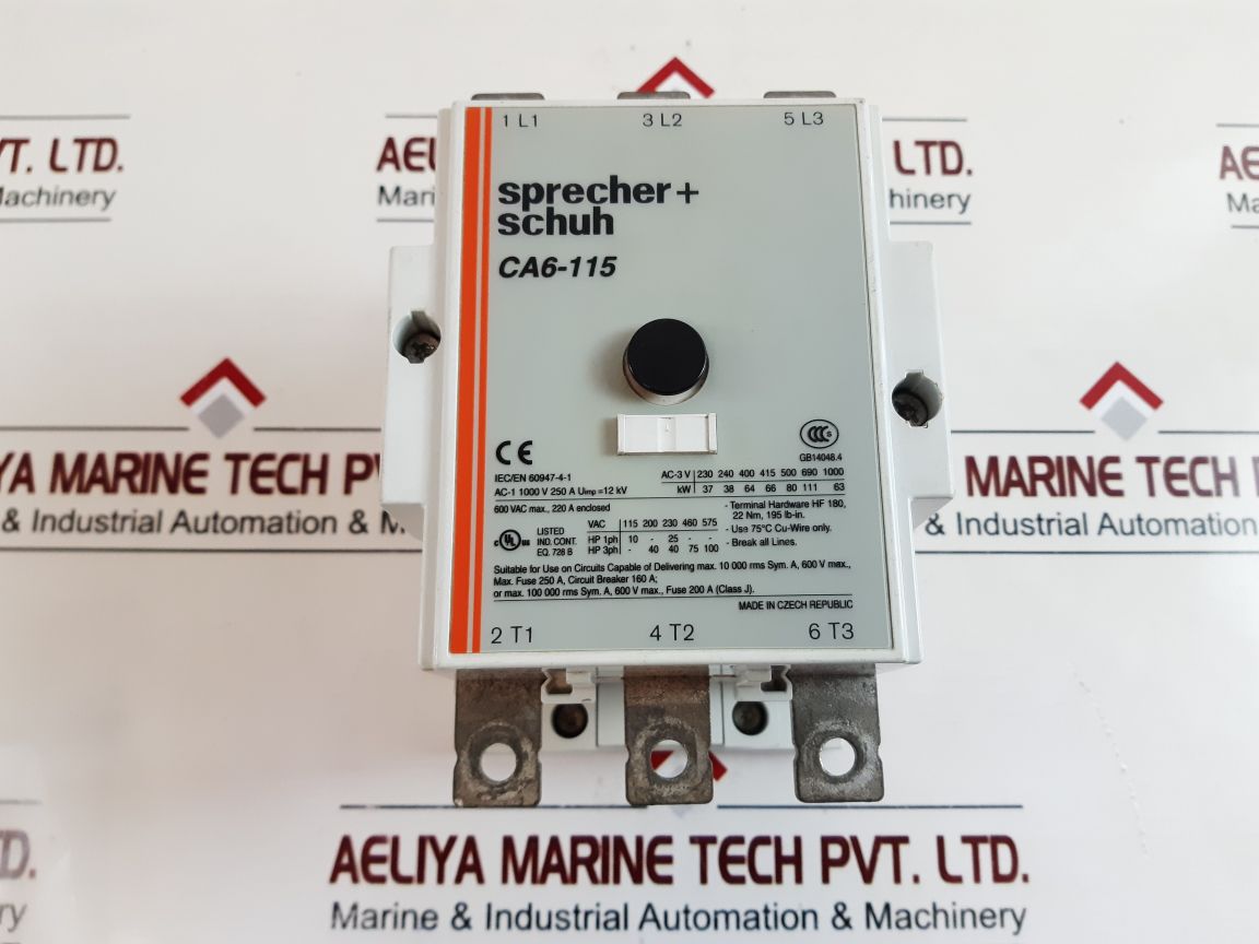 Sprecher+Schuh Ca6-115 Ser A Electrical Contactor With Base