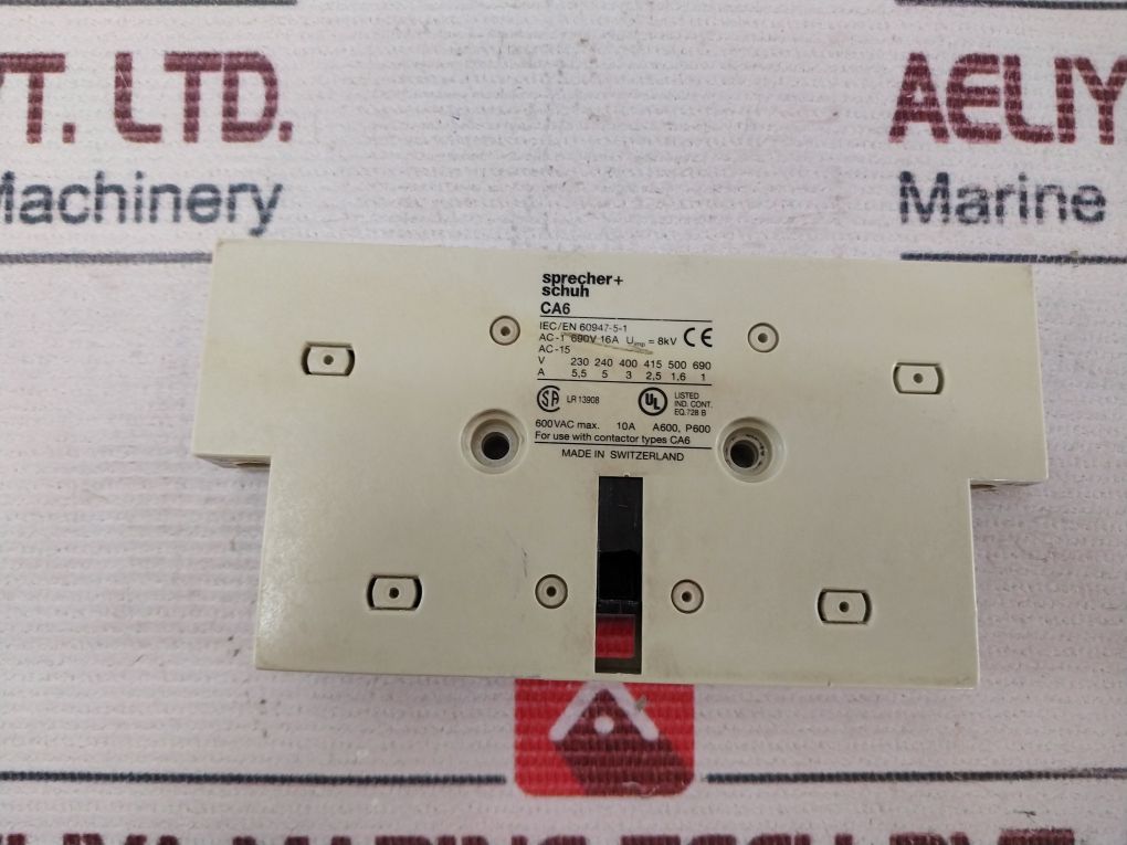 Sprecher+Schuh Ca6 Contactor 600Vac