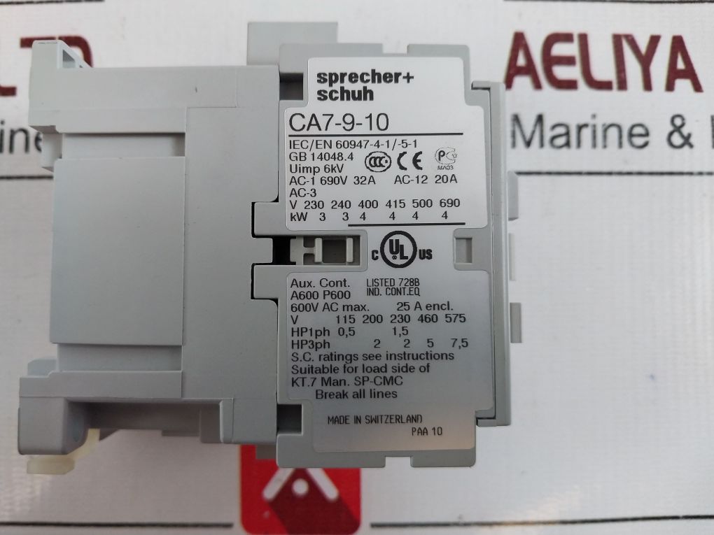 Sprecher Schuh Ca7-9-10 Contactor Ca7-9-10-120
