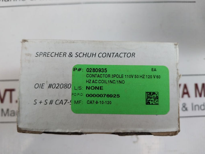 Sprecher Schuh Ca7-9-10 Contactor Ca7-9-10-120