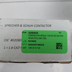 Sprecher Schuh Ca7-9-10 Contactor Ca7-9-10-120