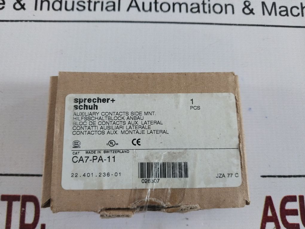 Sprecher+Schuh Ca7-pa-11 Auxiliary Contacts Side Mount
