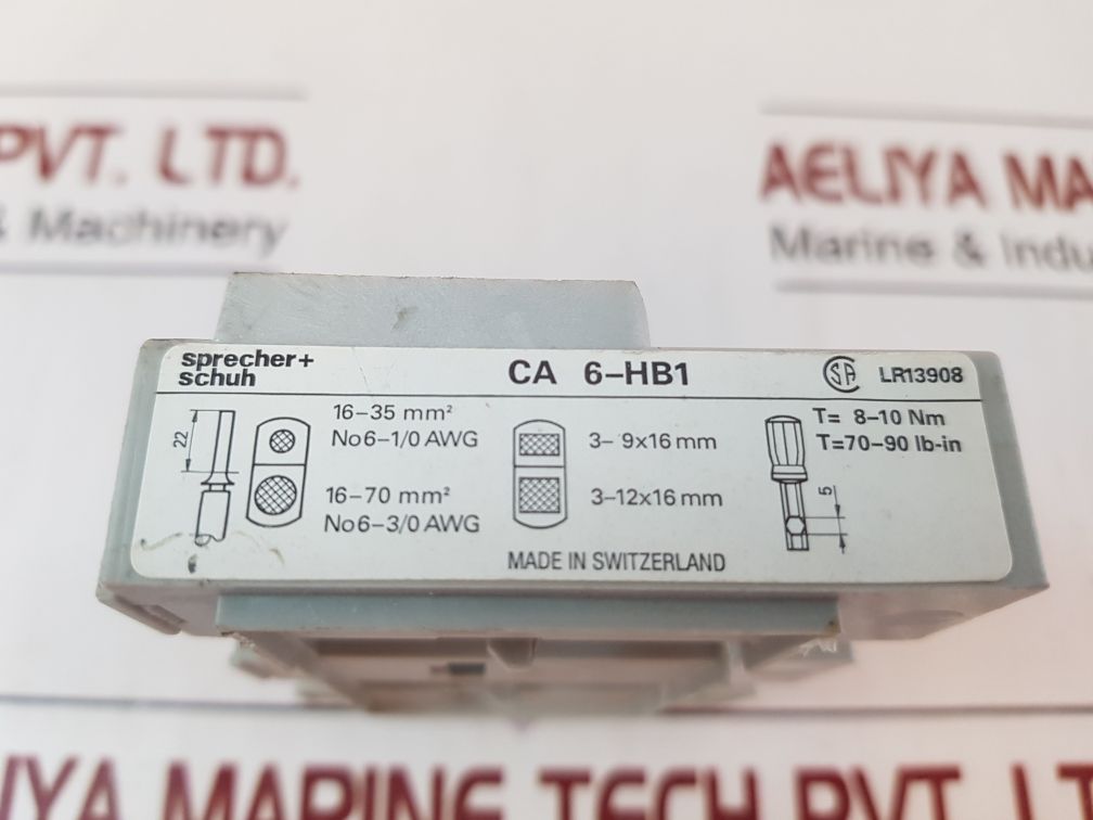 Sprecher+Schuh Ca 6-hb1 Terminal Block Contactor
