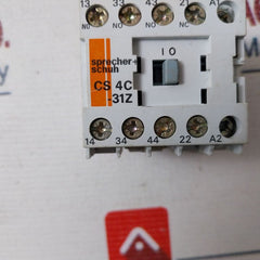 Sprecher + Schuh Cs 4C-31Z Relay Auxiliary Contactor