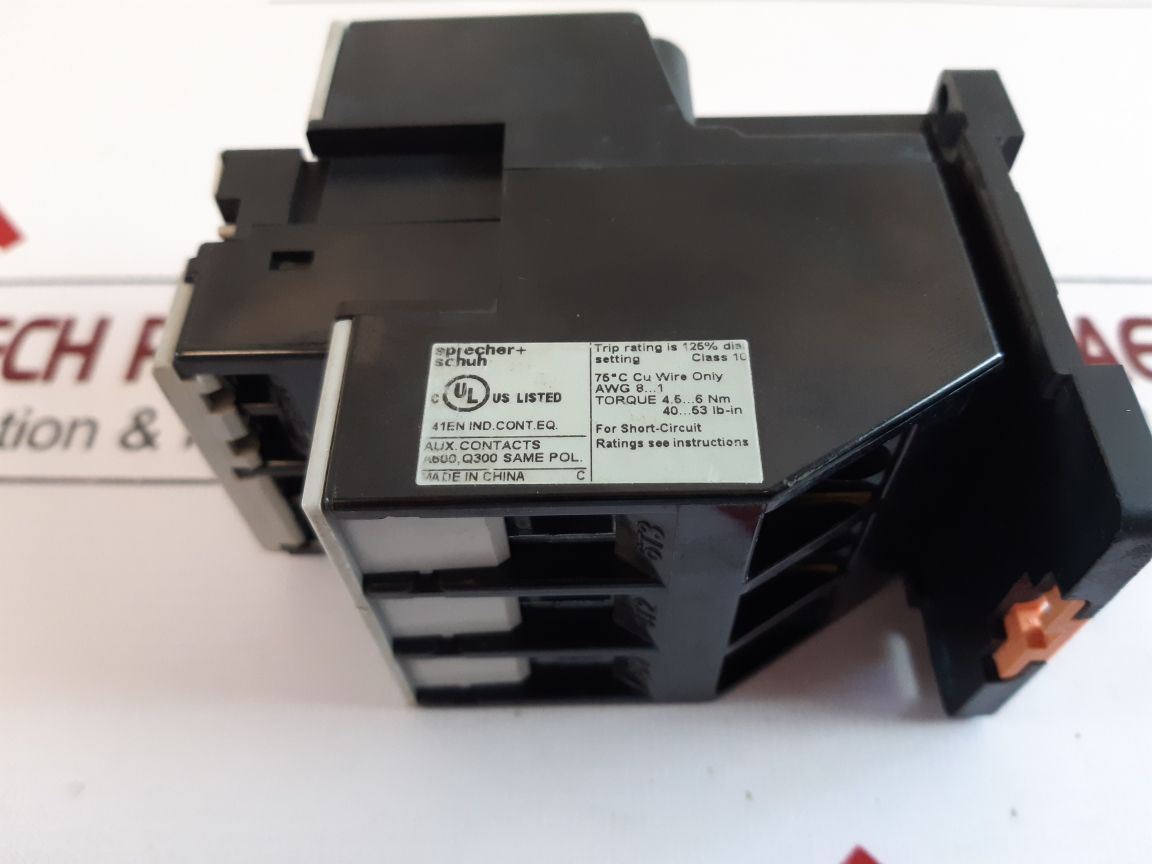 Sprecher + Schuh Ct7N-85-c75P Thermal Overload Relay