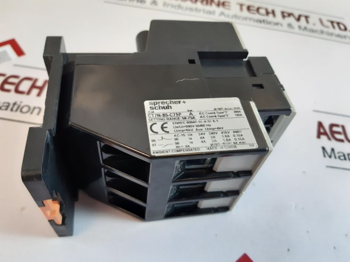 Sprecher + Schuh Ct7N-85-c75P Thermal Overload Relay