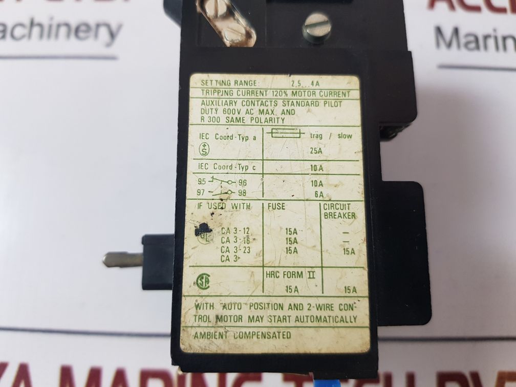 Sprecher+Schuh Ct 3-12 Overload Relay