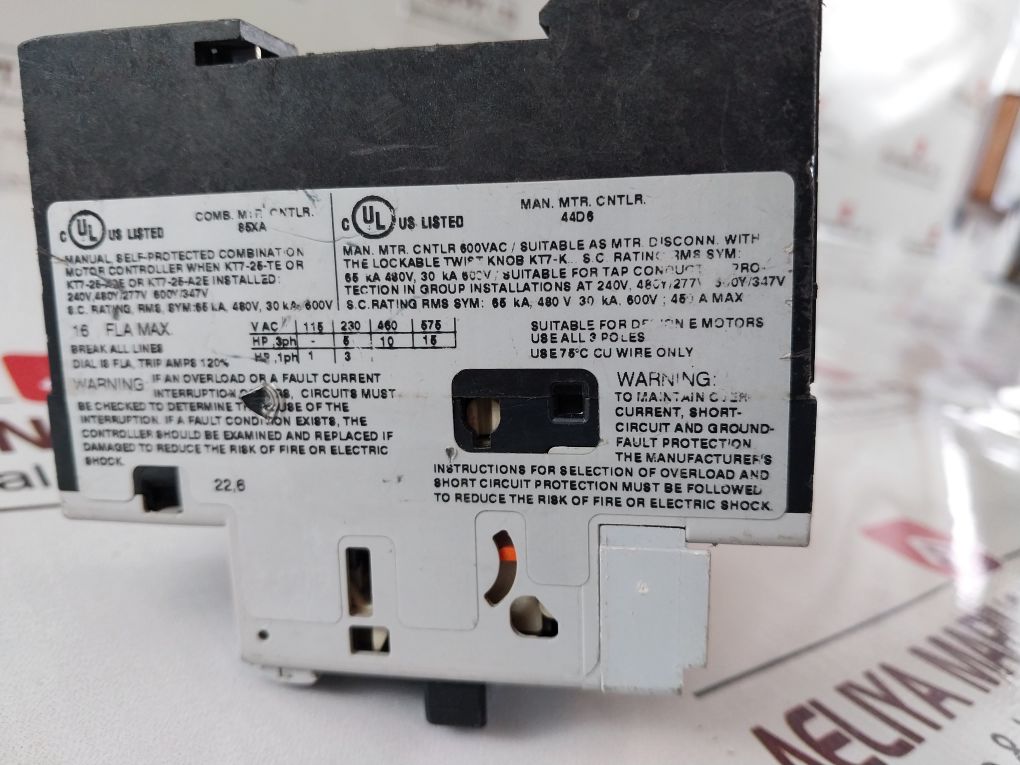 Sprecher+Schuh Kta7-25H-16A Motor Starter/Circuit Breaker Kt7-pe1-10