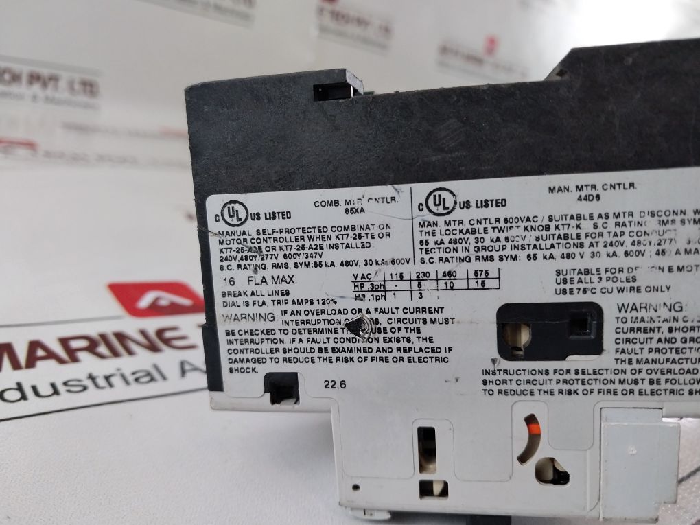 Sprecher+Schuh Kta7-25H-16A Motor Starter/Circuit Breaker Kt7-pe1-10